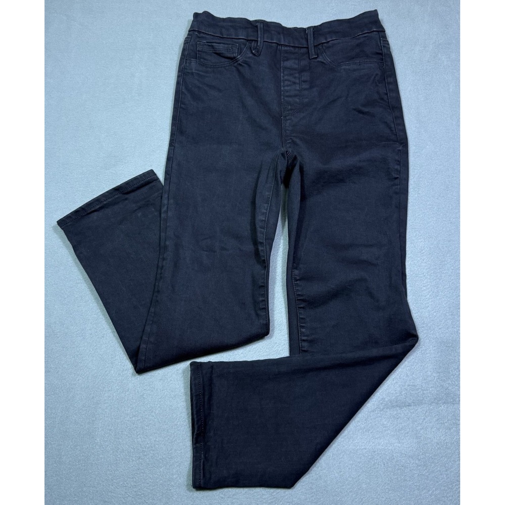 Good American Jeans Womens M 29x27 Pullon High rise Straight Stretch USA Boho